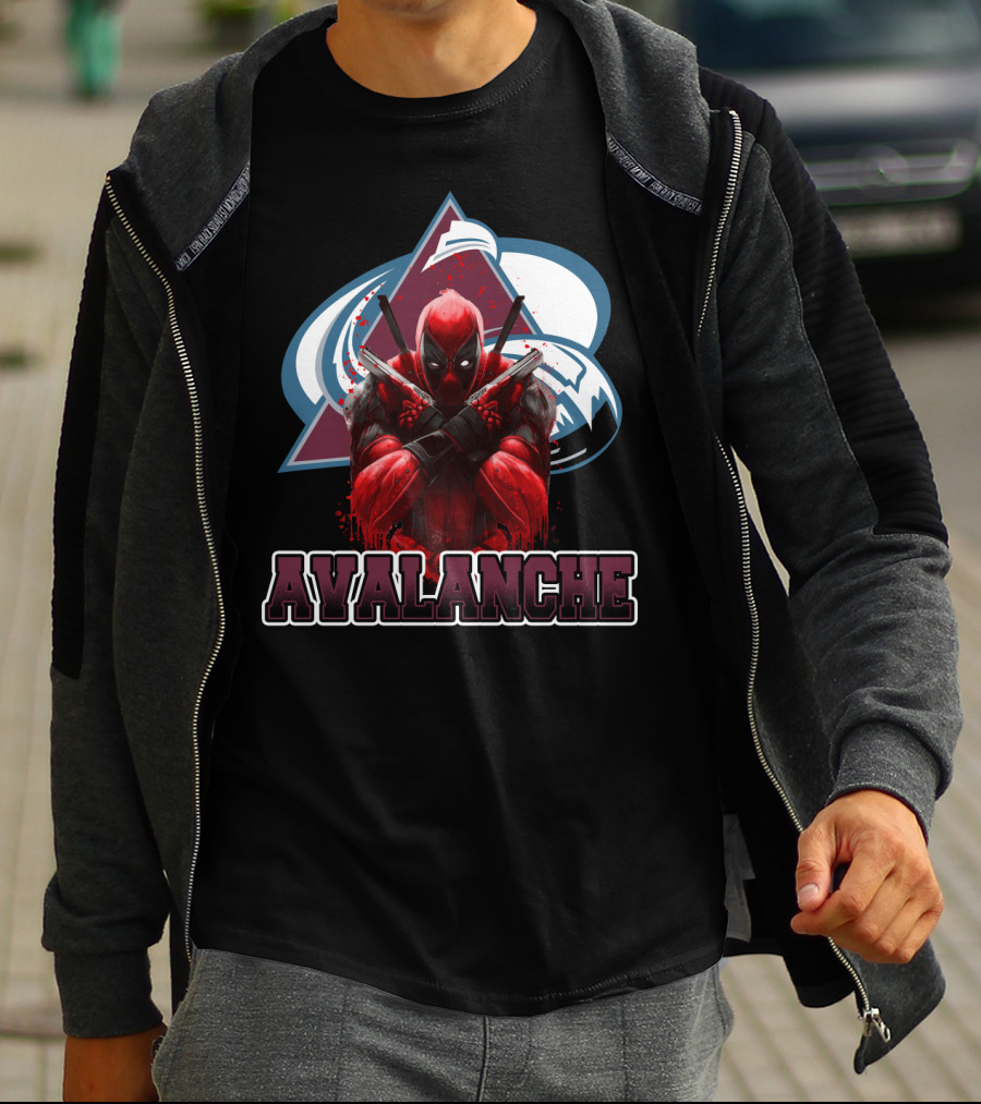 Avalanche Marvel Crossover With Deadpool Colorado Sports Fans T-Shirt