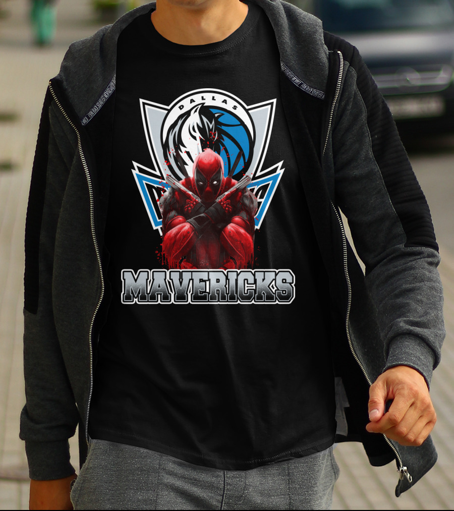 Dallas Mavericks Marvel Deadpool Crossover Fans T-Shirt