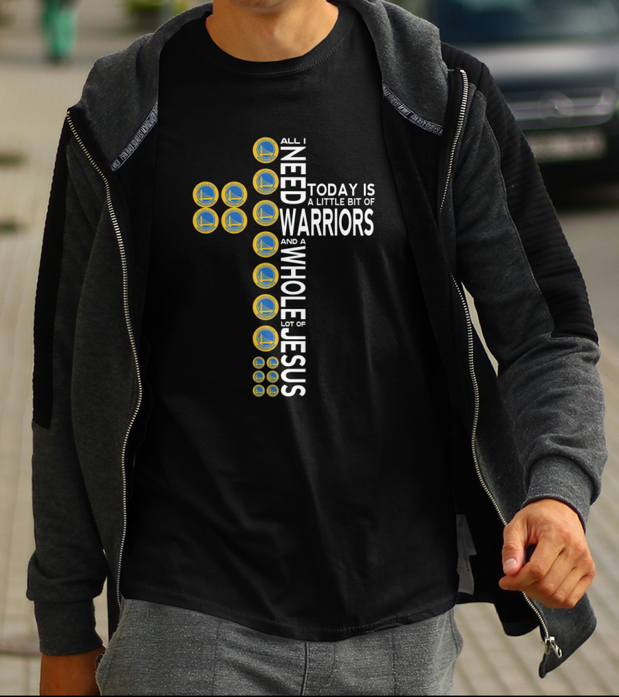 Golden State Warriors Logos Crossed With Need For Jesus Today T-Shirt