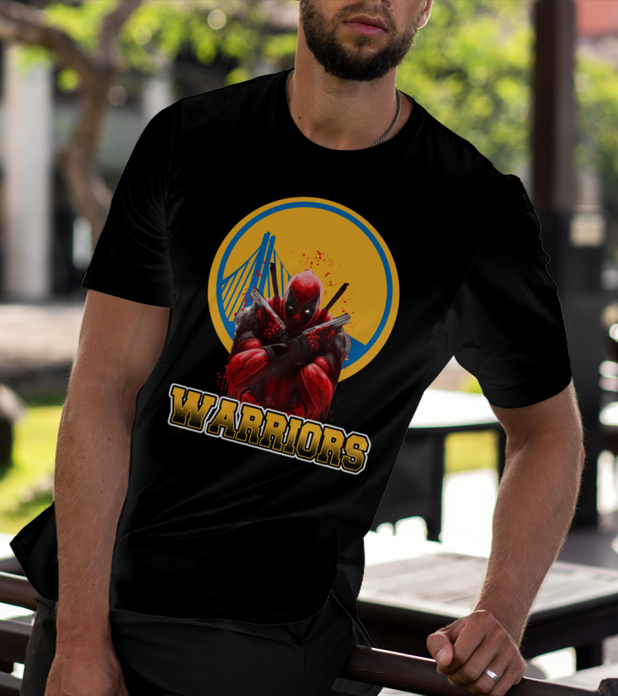 Warriors Deadpool Fans Crossover With Golden State T-Shirt