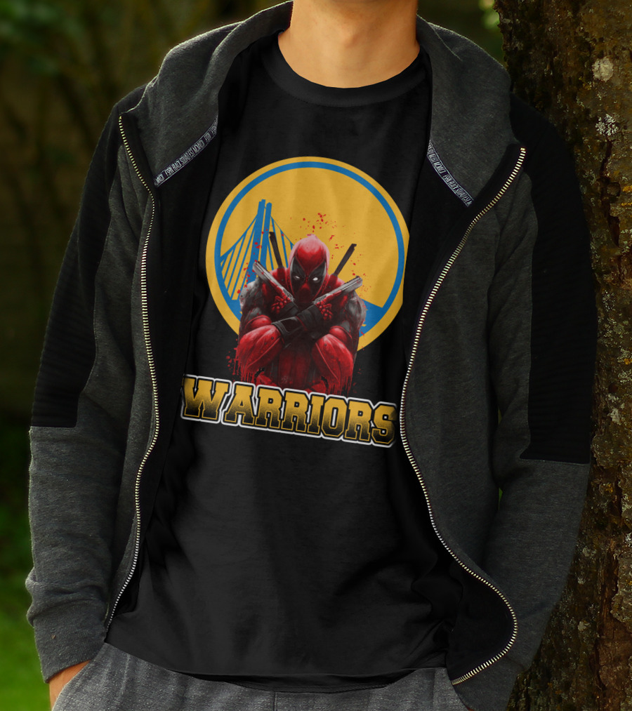Warriors Deadpool Fans Crossover With Golden State T-Shirt