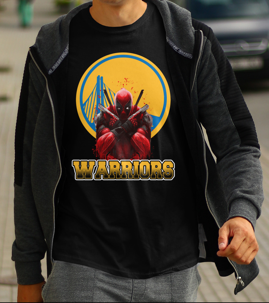 Warriors Deadpool Fans Crossover With Golden State T-Shirt