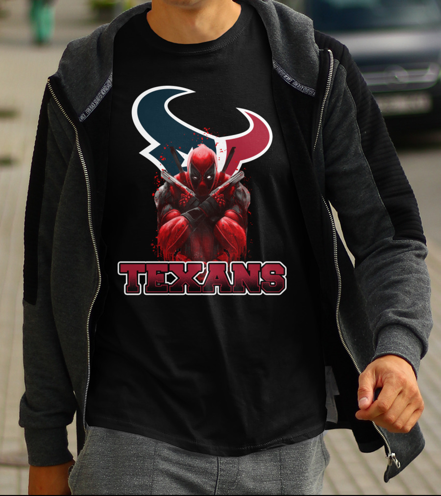 Texans Deadpool Crossover Featuring Houston NFL T-Shirt