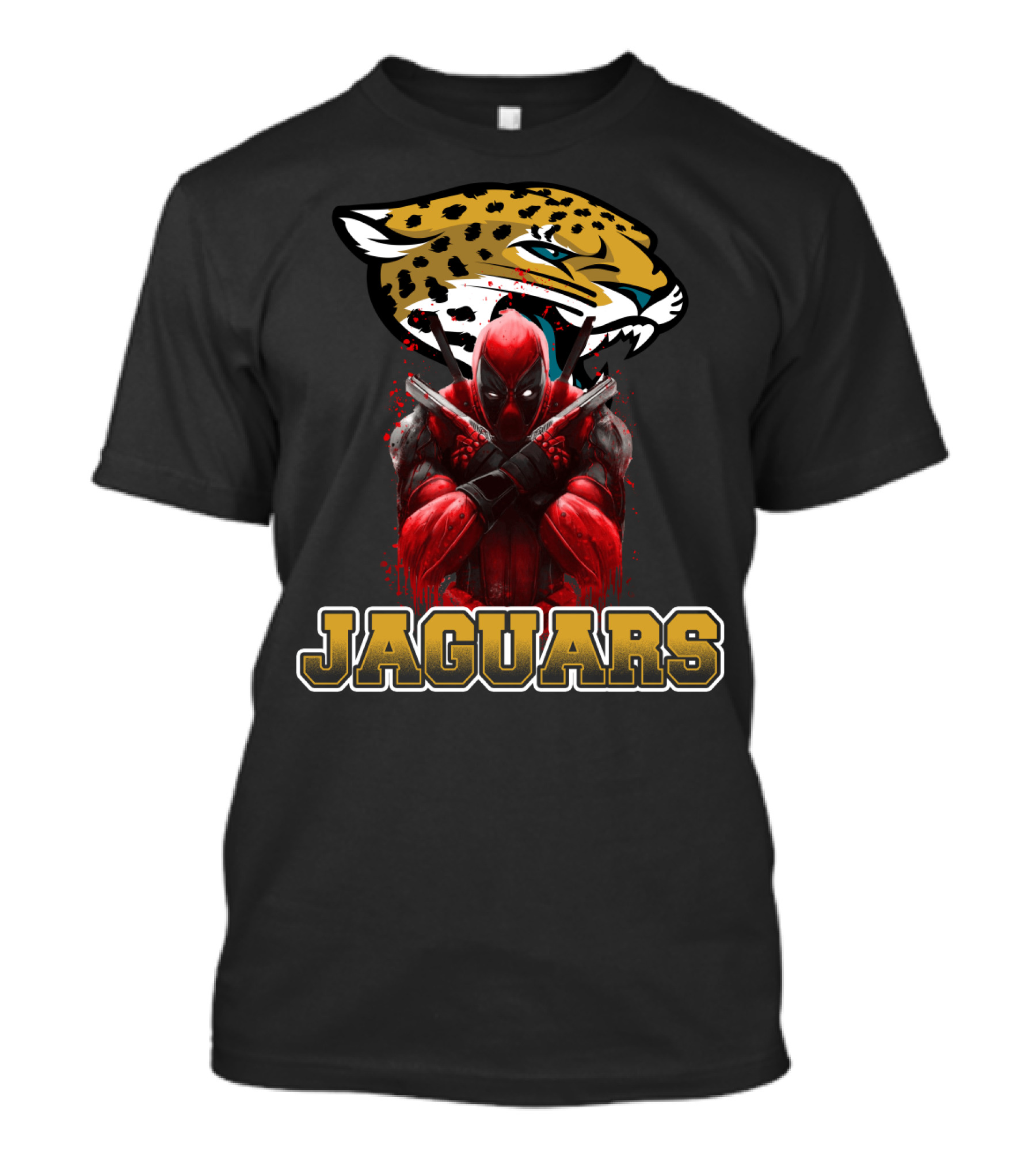 Jacksonville Jaguars NFL Team And Deadpool Crossover T-Shirt