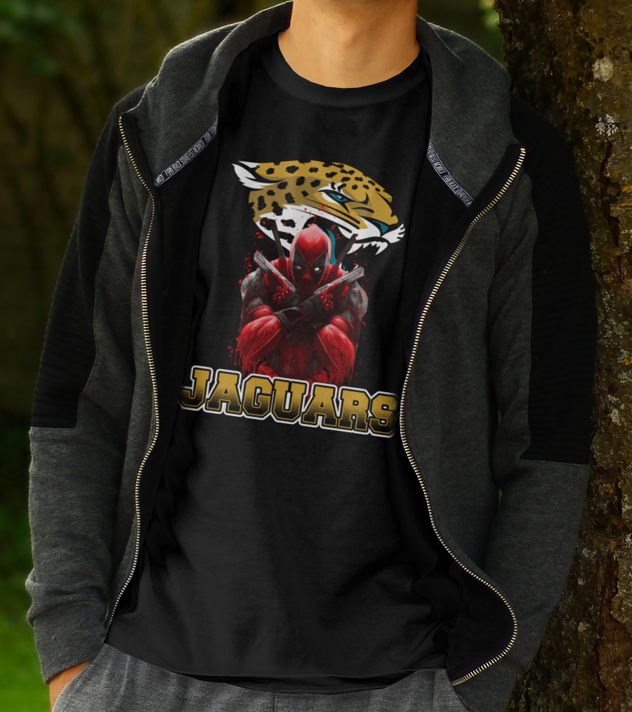 Jacksonville Jaguars NFL Team And Deadpool Crossover T-Shirt