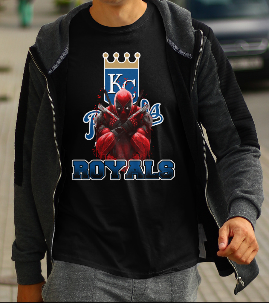 Royals KC Kansas City Deadpool Mashup Fan Crossover T-Shirt