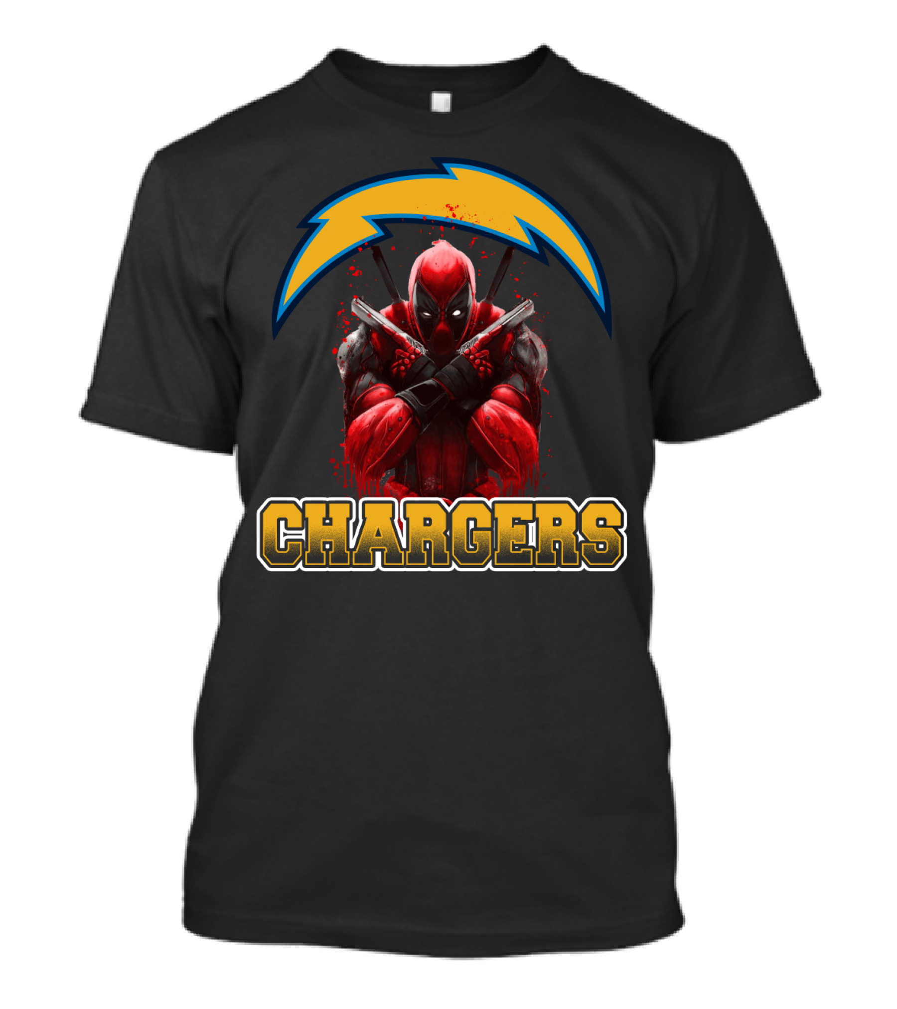 Los Angeles Chargers Deadpool Crossover Fandom T-Shirt