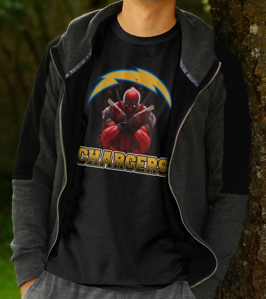 Los Angeles Chargers Deadpool Crossover Fandom T-Shirt