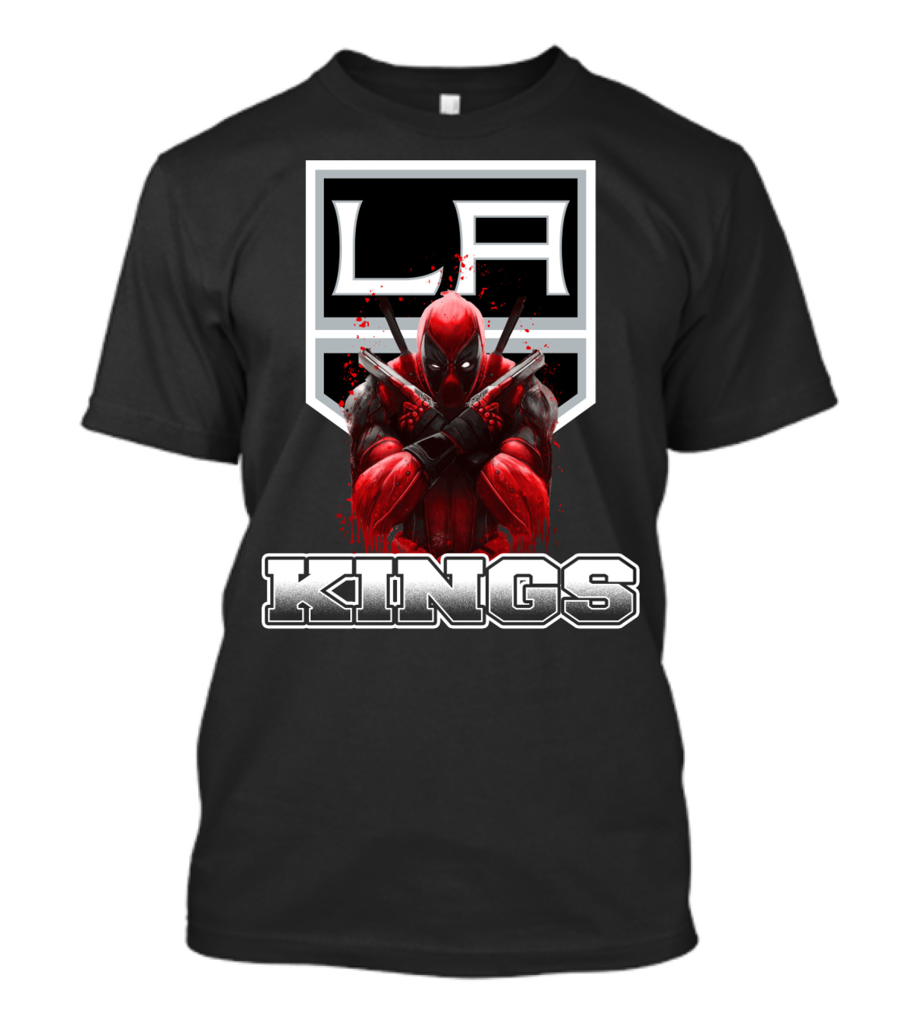 Deadpool LA Kings Collaboration Fan Crossover T-Shirt