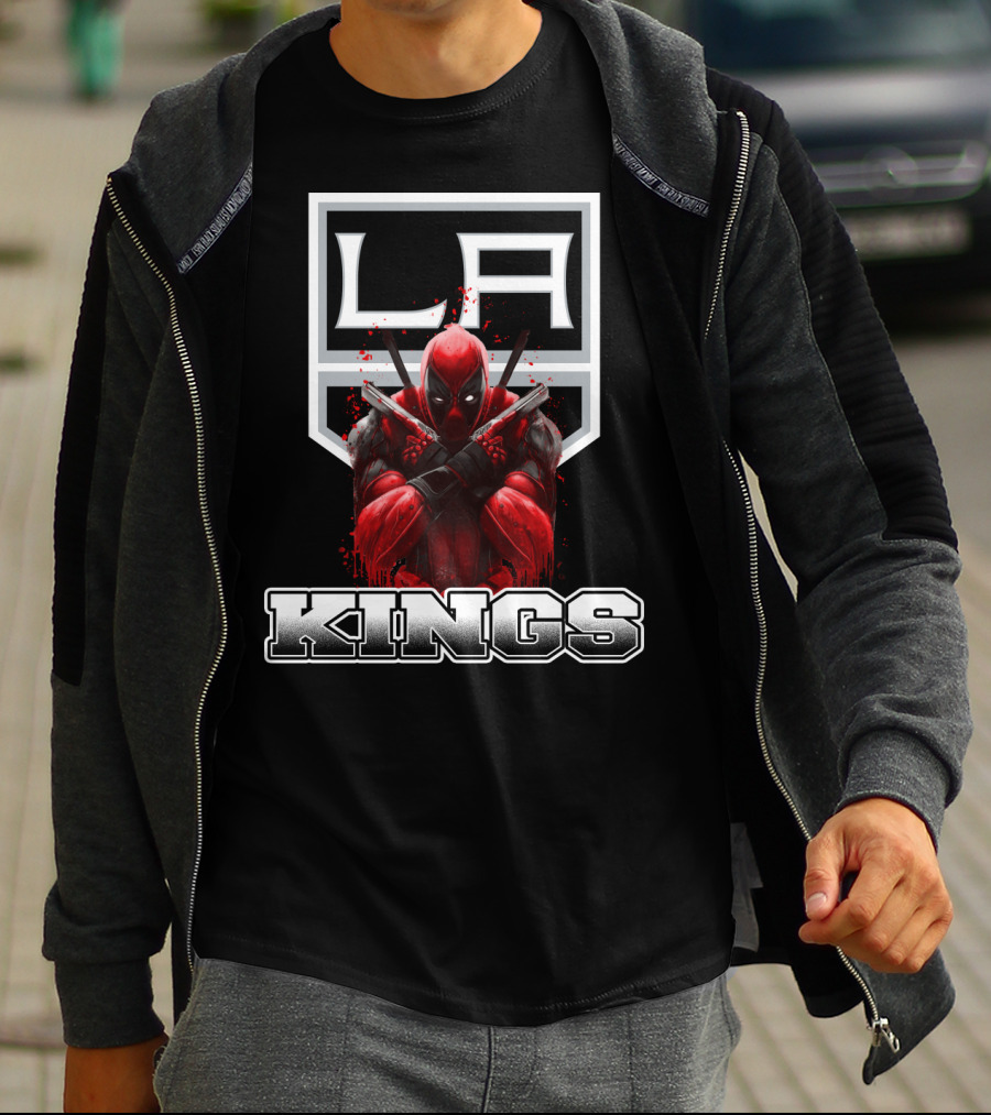 Deadpool LA Kings Collaboration Fan Crossover T-Shirt