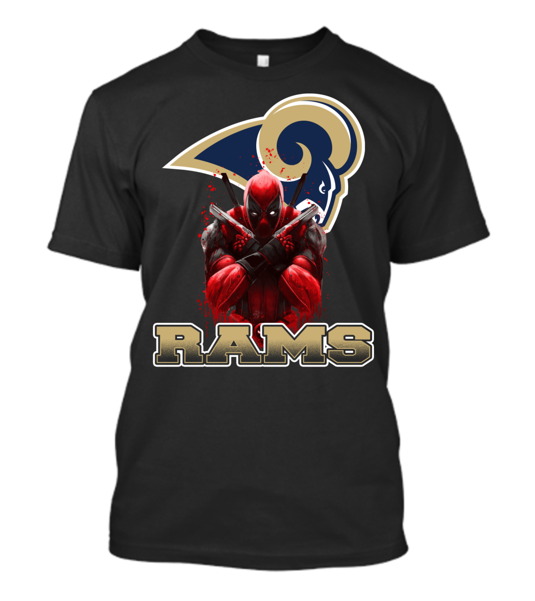 Rams And Deadpool Crossover With Los Angeles NFL T-Shirt