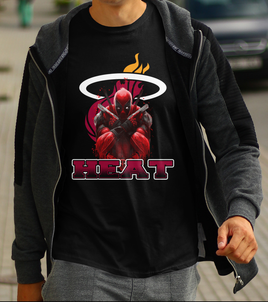 Miami Heat Deadpool Crossover Fans T-Shirt