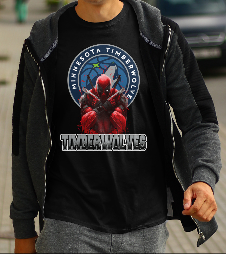 Minnesota Timberwolves Deadpool Crossover Fan T-Shirt
