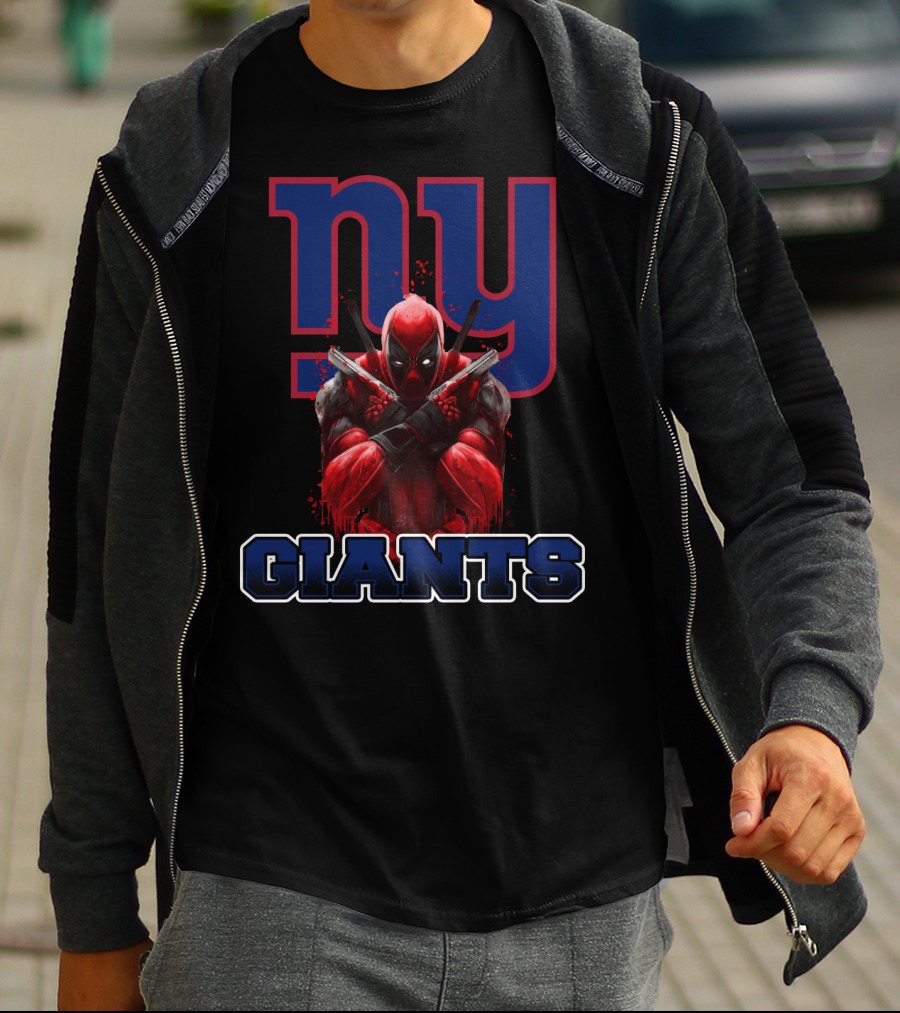 NY Giants Deadpool Crossover Fan T-Shirt