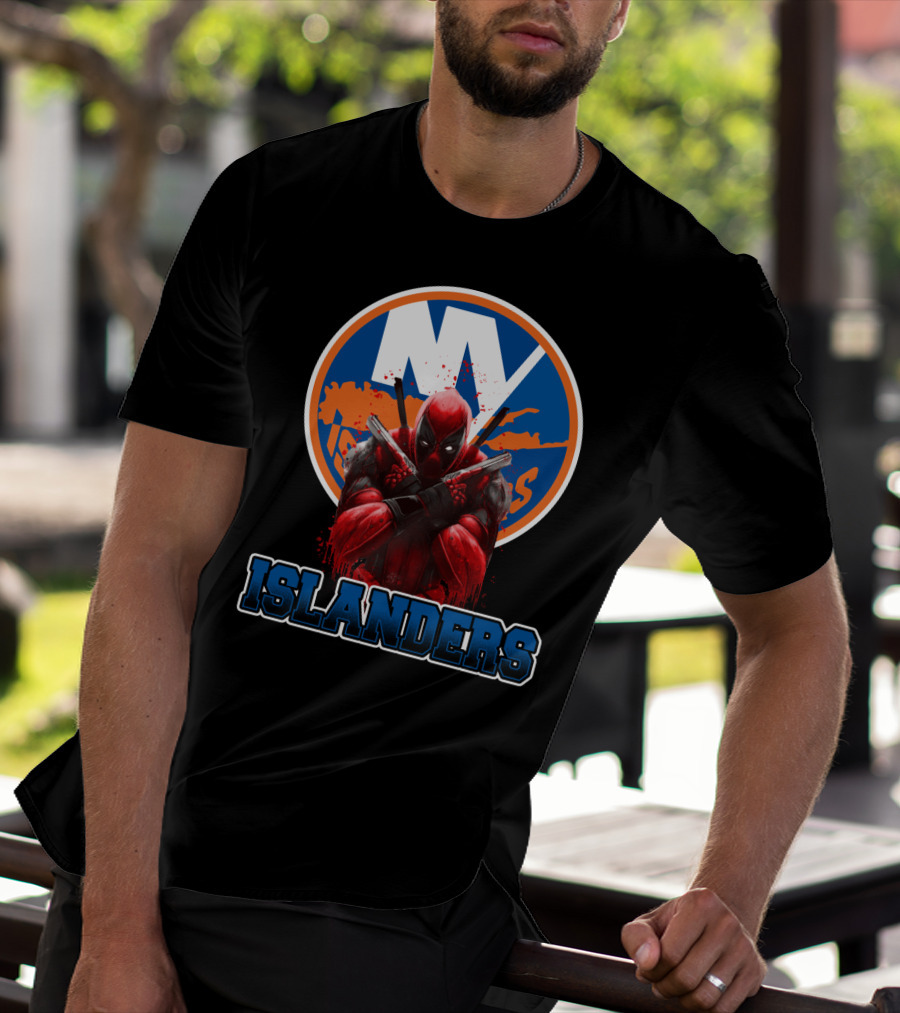 New York Islanders Deadpool Crossover Fans T-Shirt