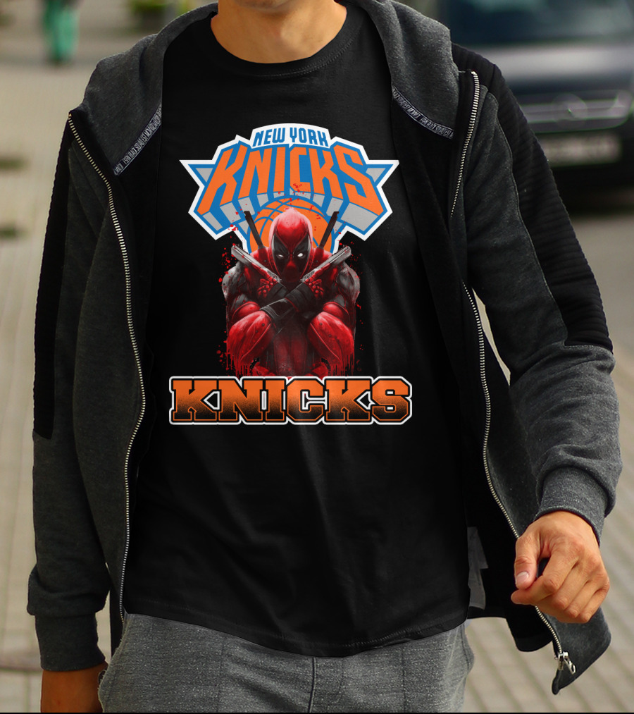 New York Knicks Deadpool Crossover Basketball Fans T-Shirt