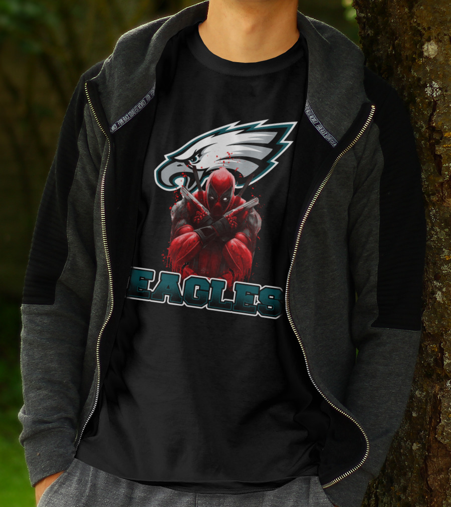 Philadelphia Eagles Deadpool Mashup Fans T-Shirt