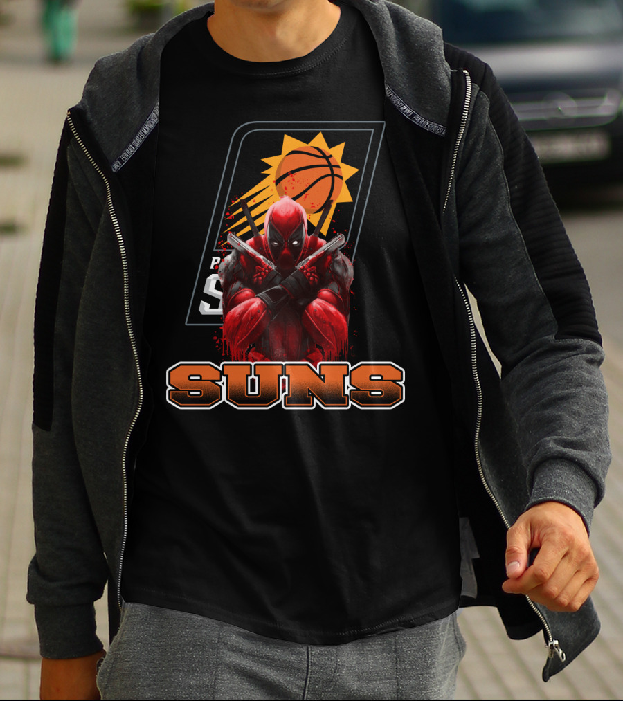 Phoenix Suns Basketball Deadpool Crossover Fan T-Shirt
