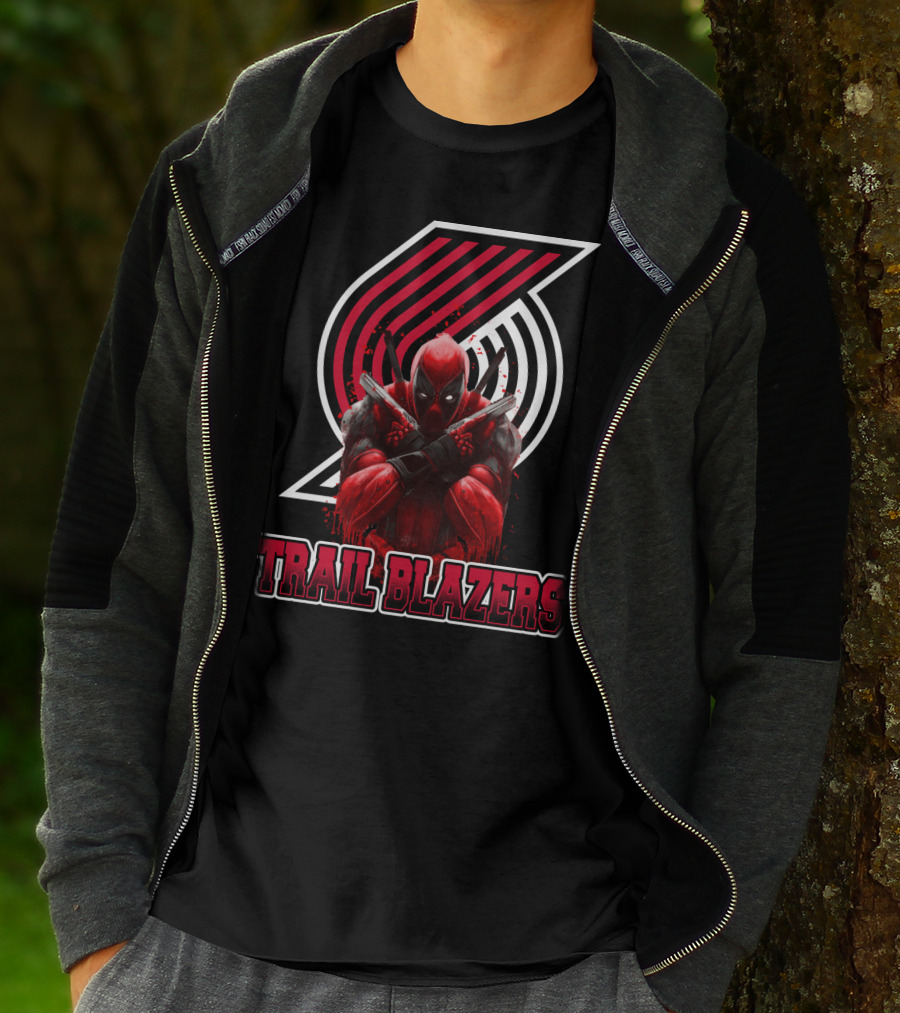 Trail Blazers Deadpool Crossover Fans Love T-Shirt