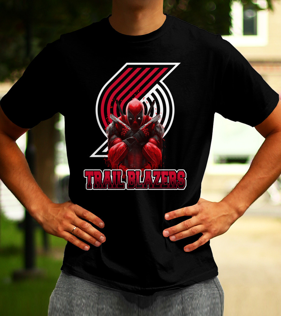 Trail Blazers Deadpool Crossover Fans Love T-Shirt