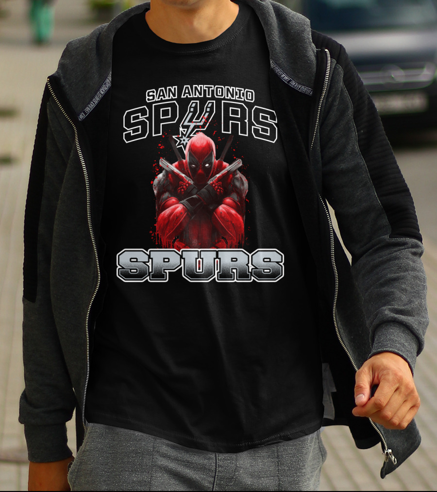 San Antonio Spurs Deadpool Crossover Fan T-Shirt