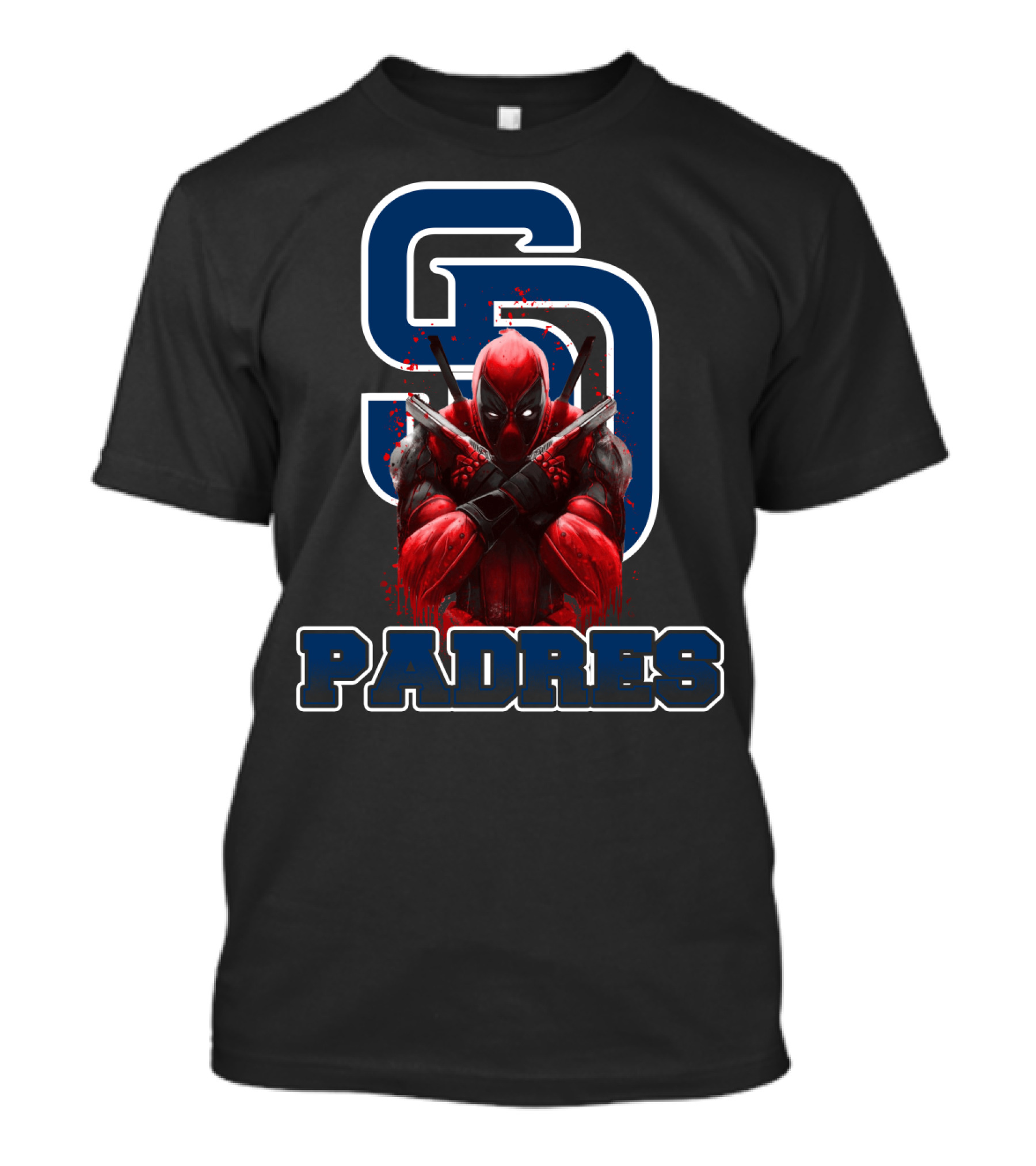 SD Padres Red Masked Character Crossover T-Shirt