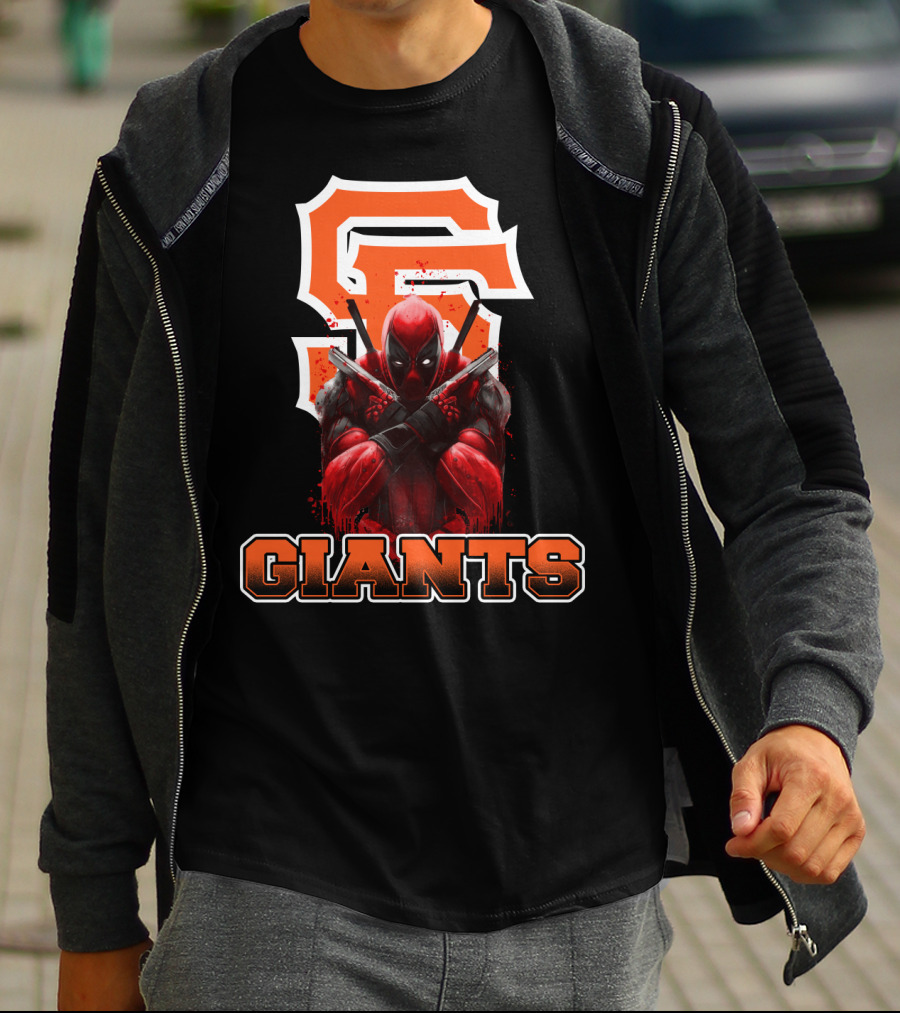 San Francisco Giants Deadpool Crossover Fans T-Shirt