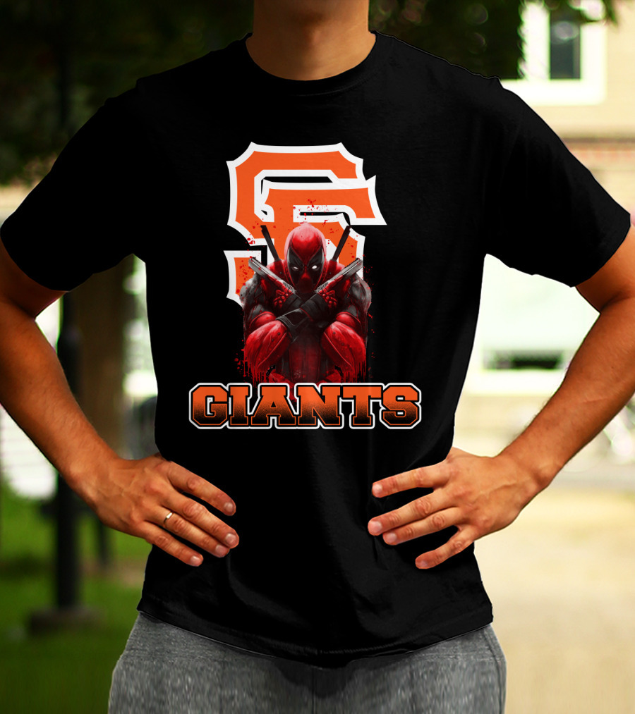San Francisco Giants Deadpool Crossover Fans T-Shirt