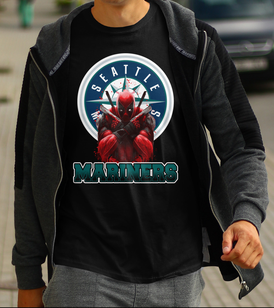Seattle Mariners Deadpool Mashup Mariners Fan Gear T-Shirt