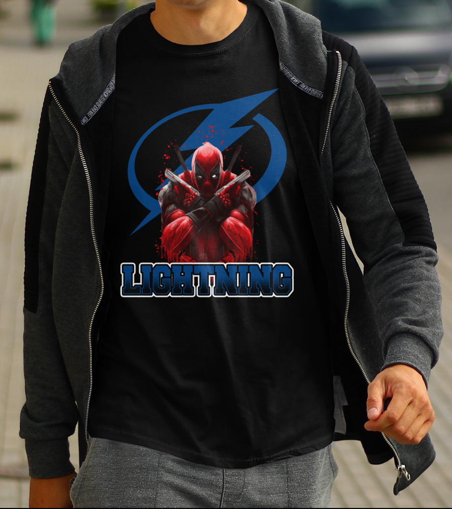 Tampa Bay Lightning Deadpool Crossover Fans T-Shirt