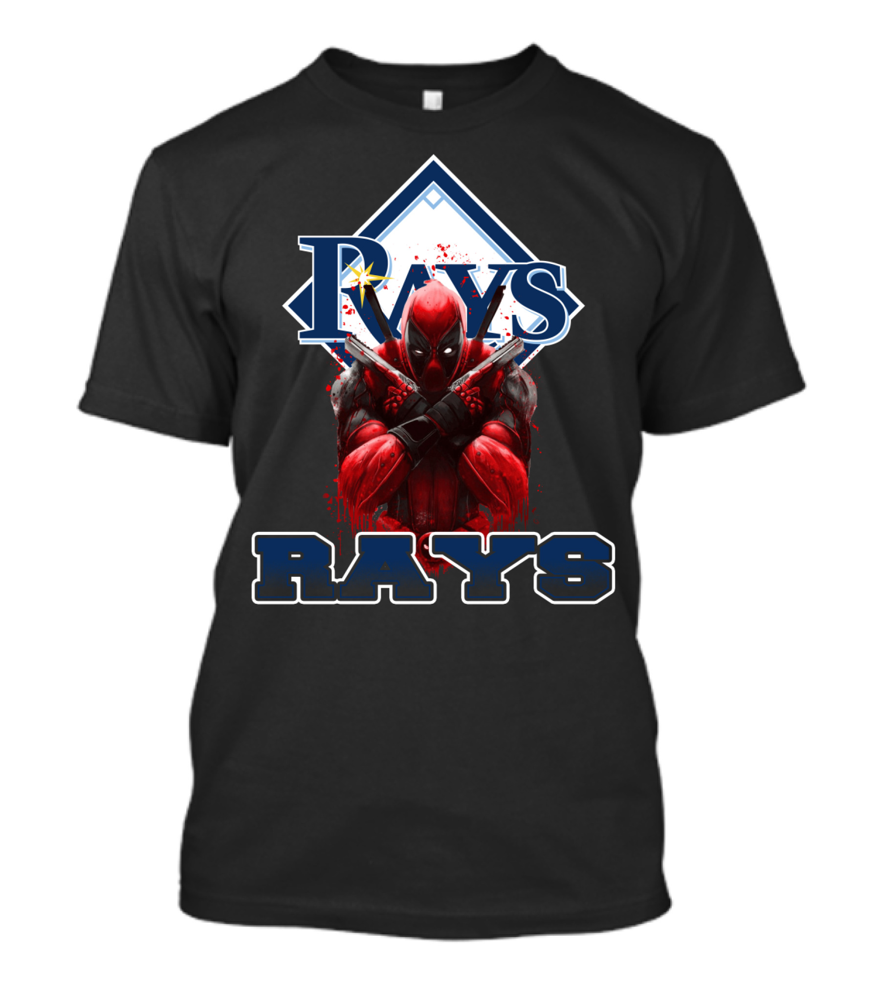 Deadpool Meets Rays Baseball Fans Collaboration Featuring Iconic Rays T-Shirt
