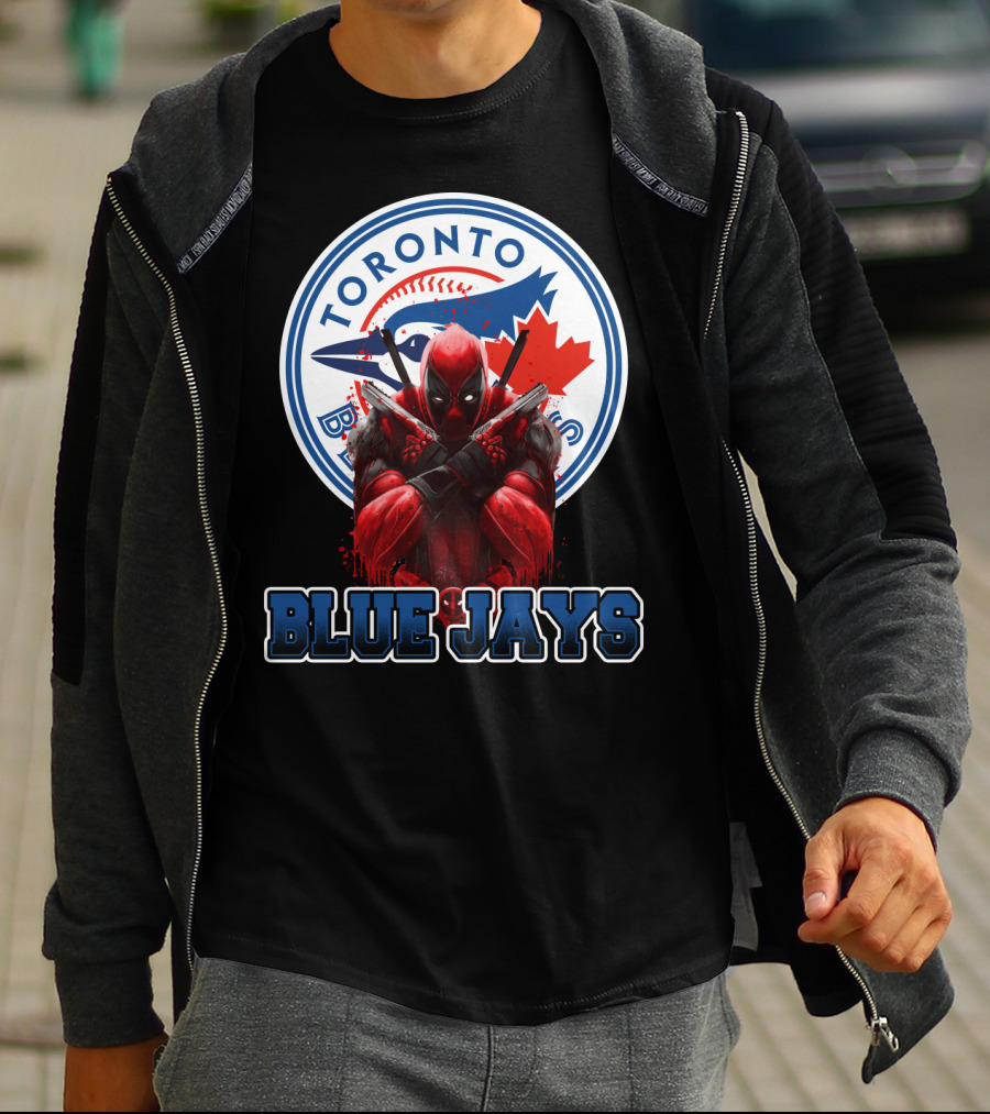 Toronto Blue Jays Deadpool Crossover Fan T-Shirt