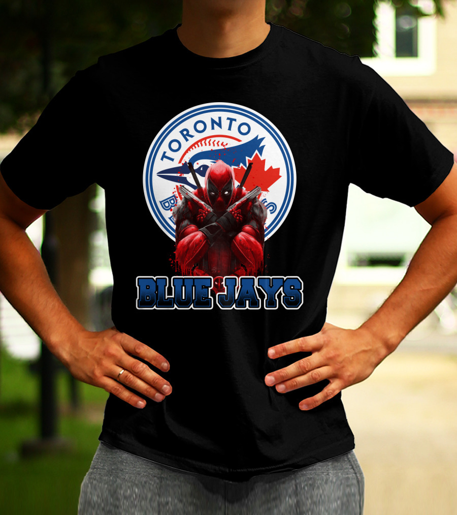 Toronto Blue Jays Deadpool Crossover Fan T-Shirt