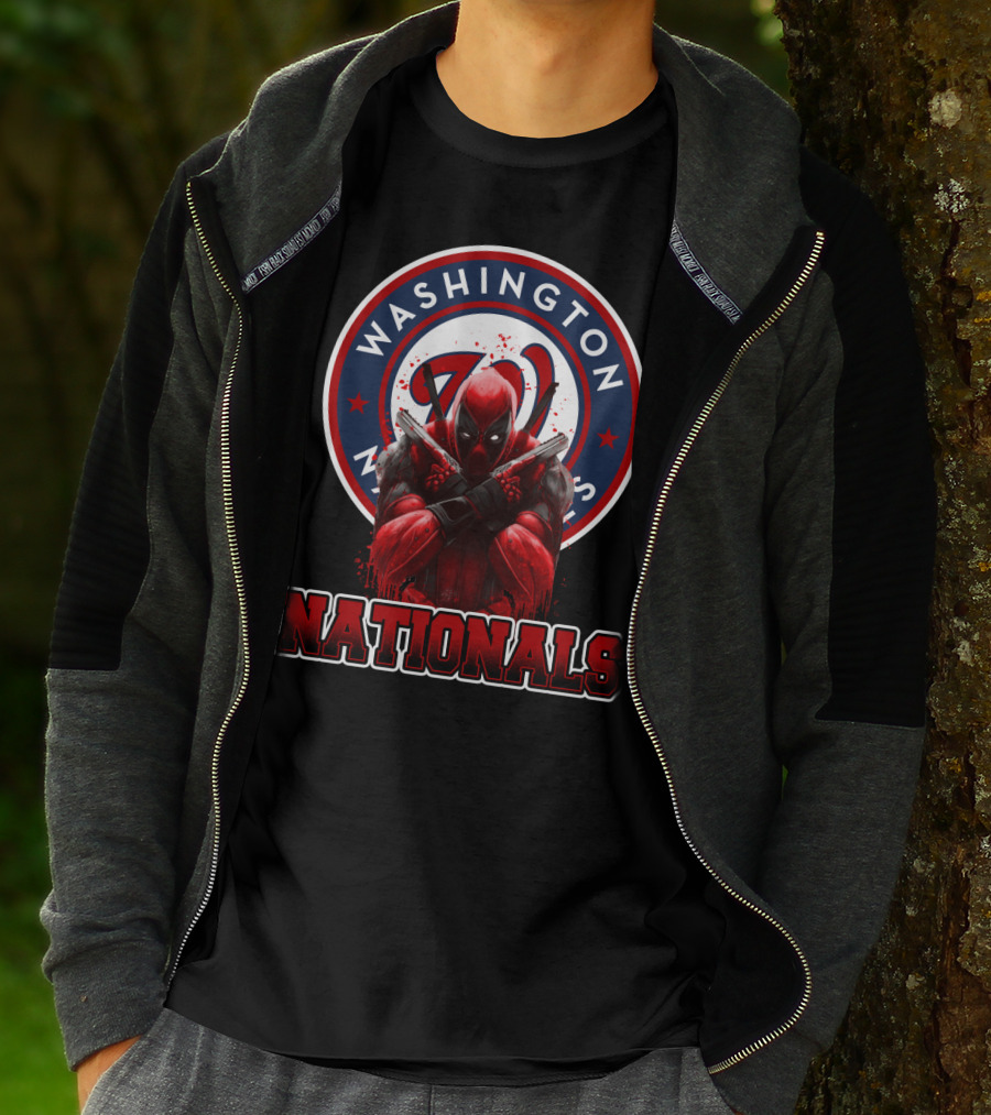 Washington Nationals Deadpool Crossover Fan Merchandise T-Shirt