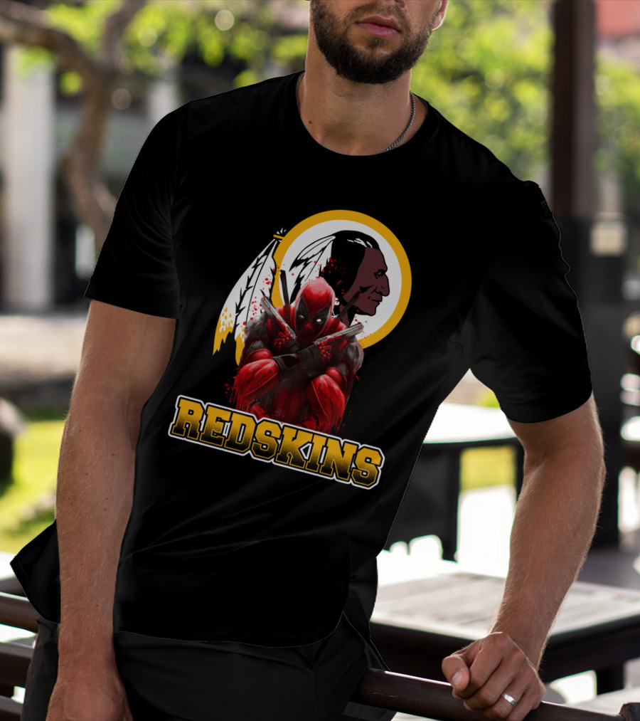 Redskins Deadpool Crossover Nfl Superhero T-Shirt
