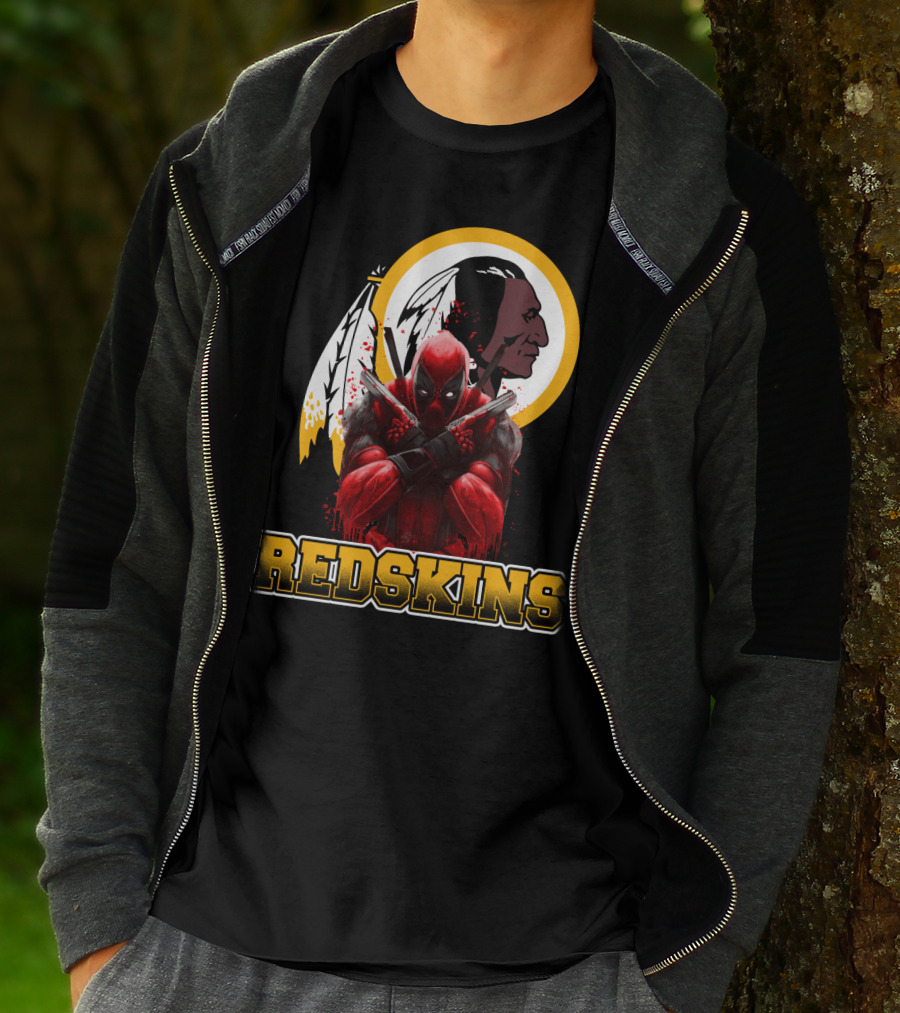 Redskins Deadpool Crossover Nfl Superhero T-Shirt