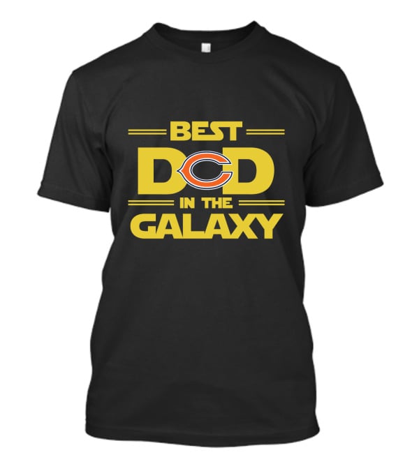 Best Dad In The Galaxy Chicago Bears Fan Tribute With Iconic T-Shirt