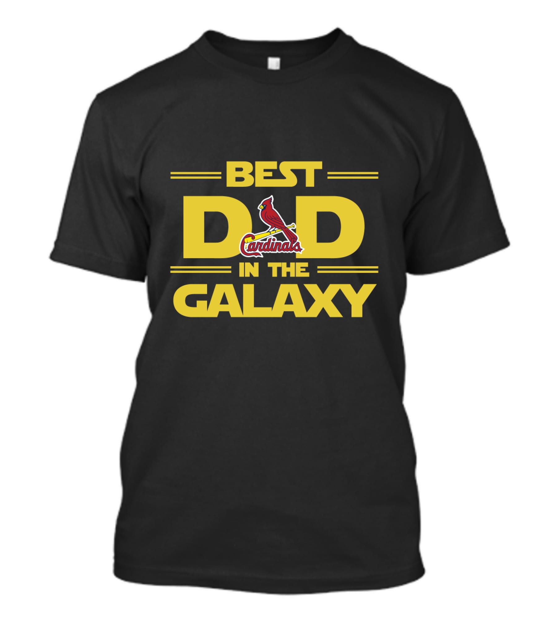 Best Dad In The Galaxy With Cardinals T-Shirt