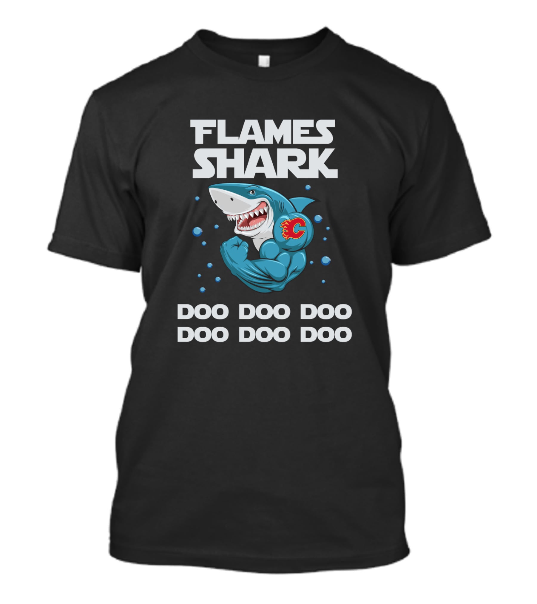 Flames Shark Doo Doo Doo Doo Doo Doo T-Shirt