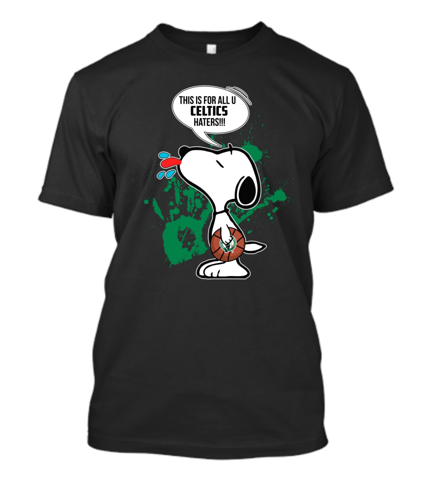 Snoopy This Is For All U Celtics Haters Basketball T-Shirt