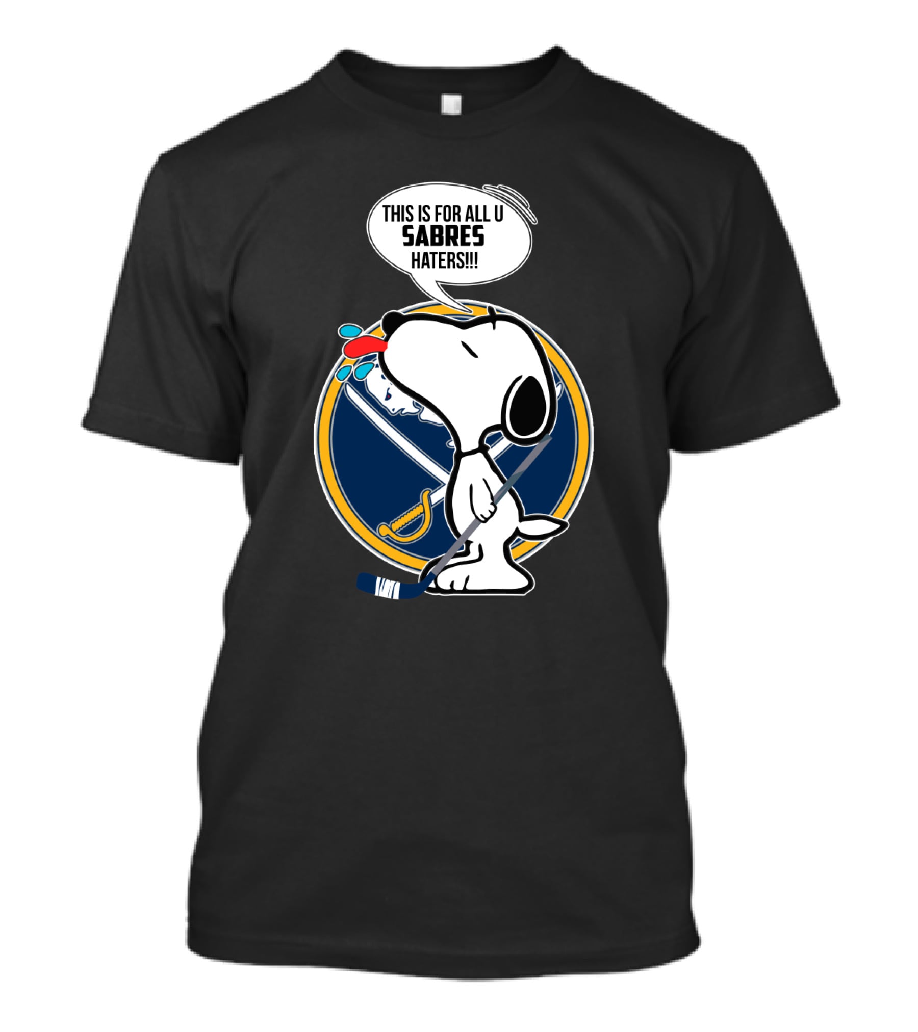 Snoopy Buffalo Sabres Haters Message T-Shirt