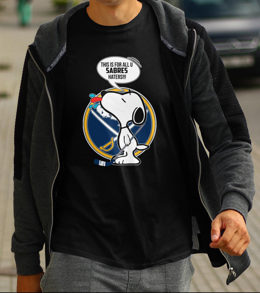 Snoopy Buffalo Sabres Haters Message T-Shirt