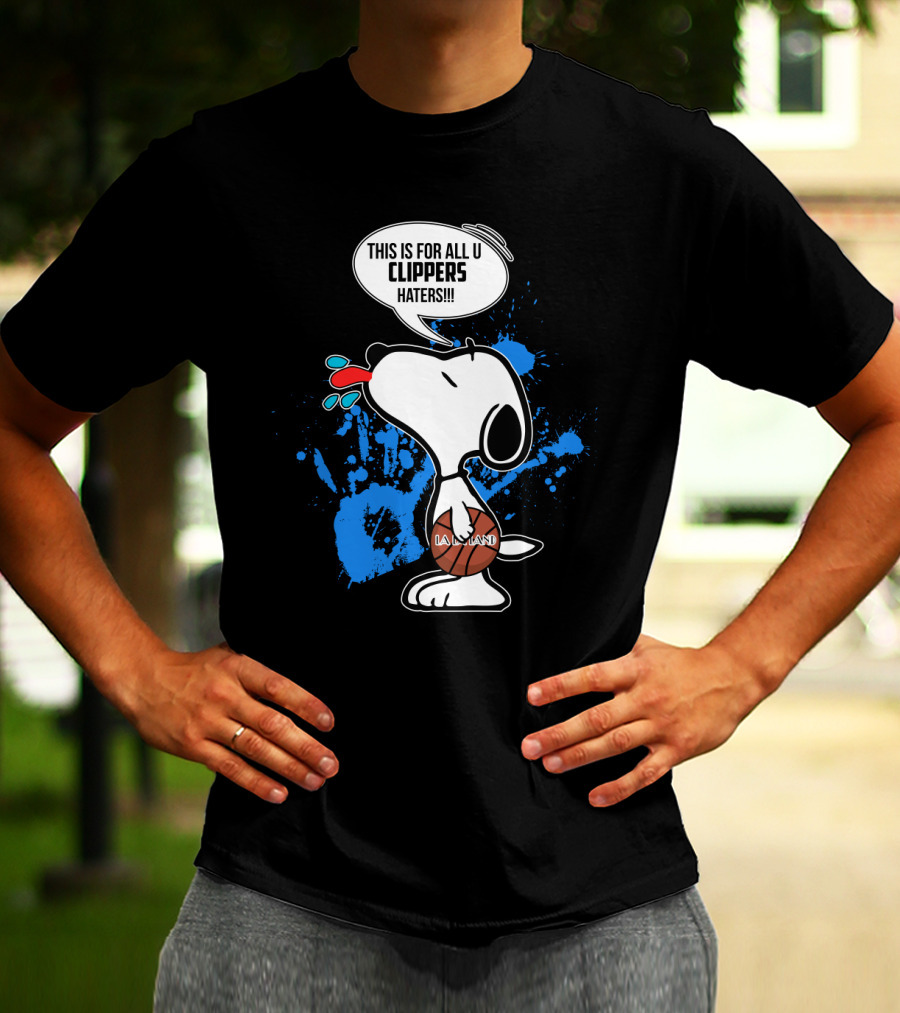 Snoopy La La Land Clippers Haters Basketball Fanart T-Shirt