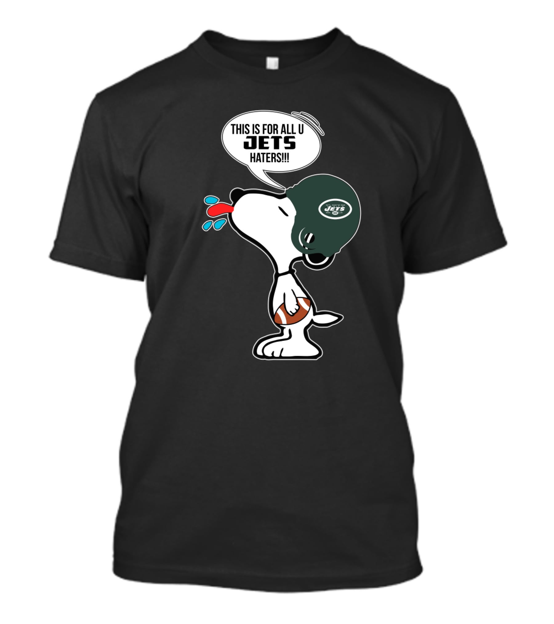 Snoopy New York Jets Helmet This Is For All U Jets Haters T-Shirt