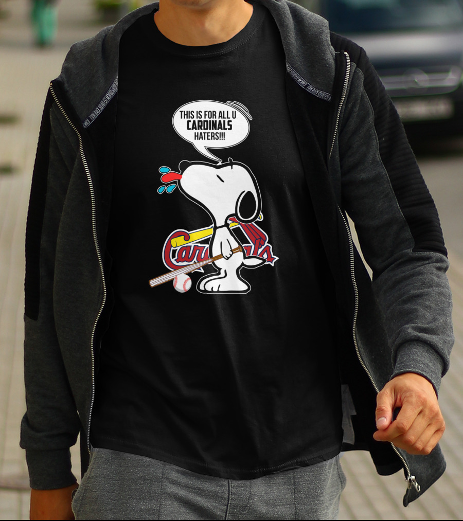 Snoopy MLB Cardinals Defense St. Louis Baseball Fans T-Shirt