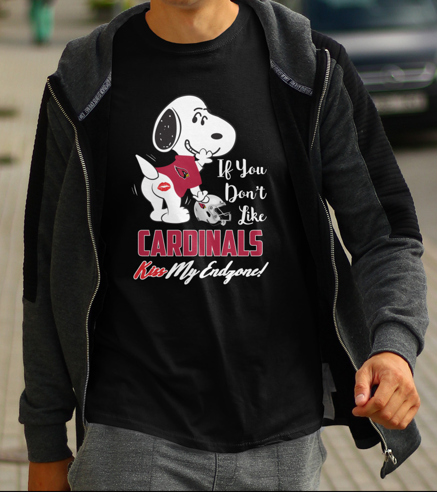 Snoopy If You Don't Like Cardinals Kiss My Endzone T-Shirt