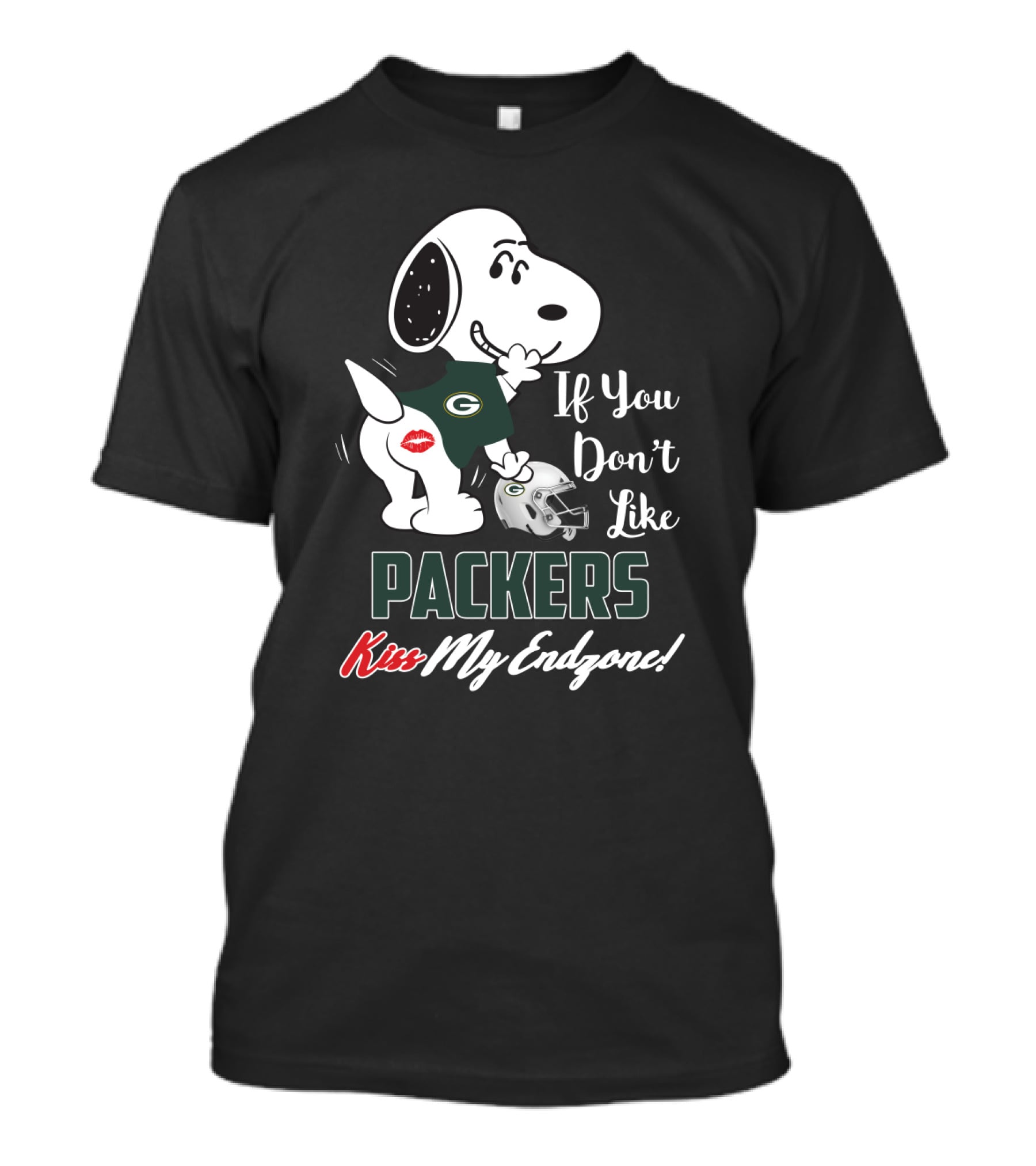 Snoopy If You Don’t Like Packers Kiss My Endzone T-Shirt