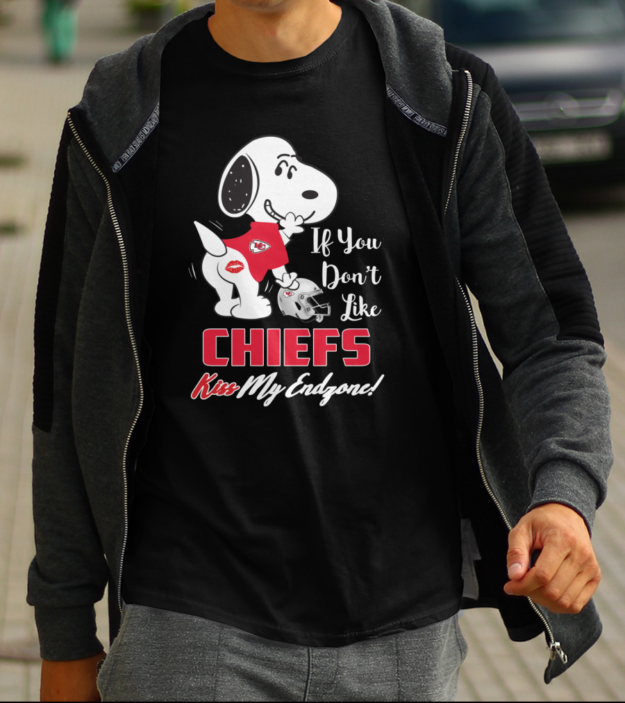 If You Don't Like Chiefs Kiss My Endzone Snoopy Kansas City Chiefs Fans T-Shirt