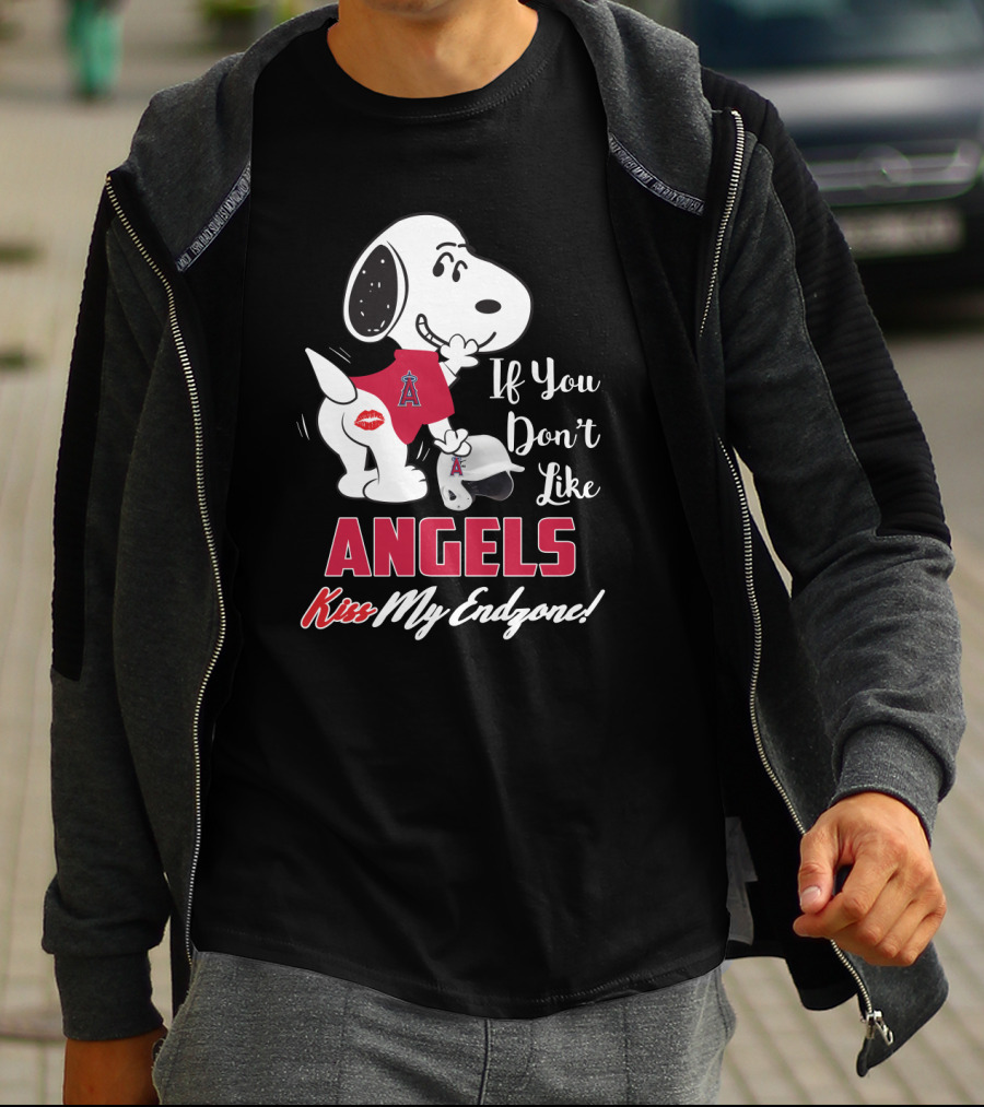 If You Don't Like Angels Snoopy Kiss My Endzone Los Angeles Angels T-Shirt