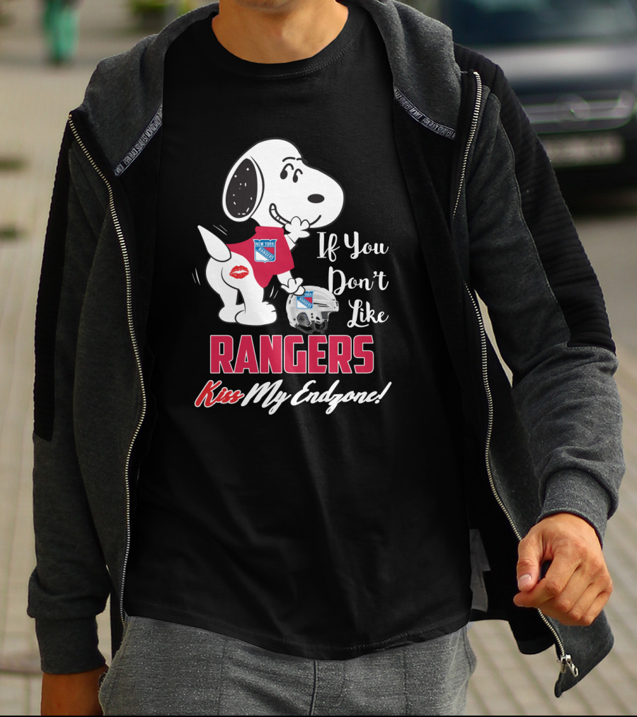 Snoopy New York Rangers If You Don't Like Rangers Kiss My Endzone T-Shirt
